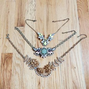 Set of 3 J.Crew Necklaces Stones and Gems